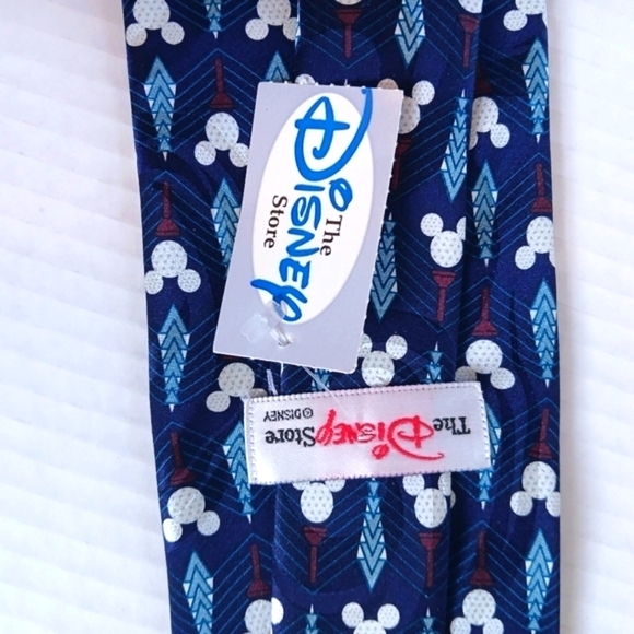 Vintage 80's Disneyland Tie Mickey Mouse Golf Epcot 100% Silk Gifts - Picture 11 of 13